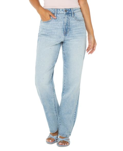 Женские джинсы Celebrity Pink Juniors' Kelly Rhinestone Straight-Leg, цвет: Zimbabwe
