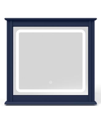 LED Vanity Mirror with Touch Control 3 Color Lighting 10 Brightness Levels Memory Function Vertical Stripe Frame for Bathroom Bedroom