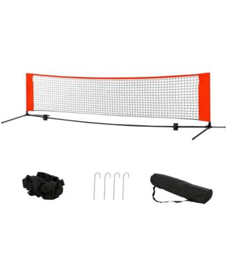 10-ft Portable Soccer Tennis Net with Sideline and Carry Bag