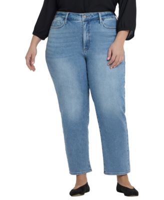 Plus Size Kasey High-Rise Straight-Leg Jeans