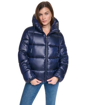 Women's Drama Collar Quilted Puffer Jacket