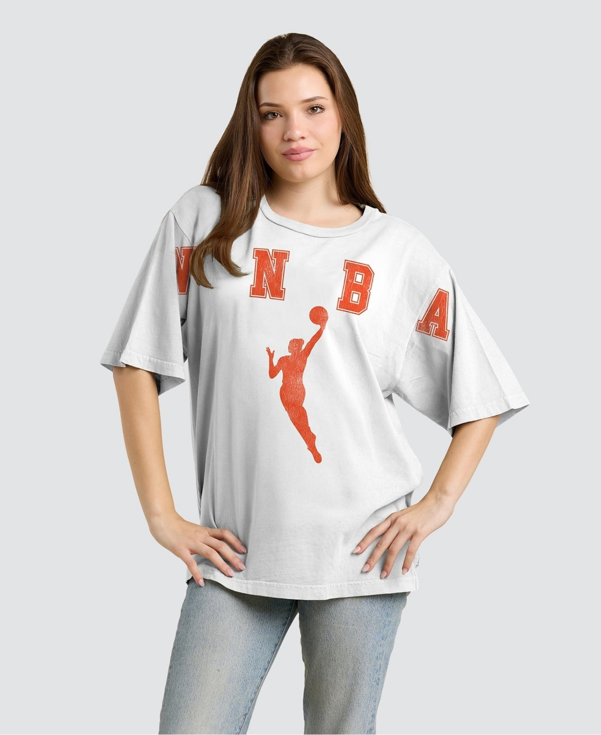 Fanatics Women's White Wnba Gear Spirit Relaxed Jersey T-Shirt - White