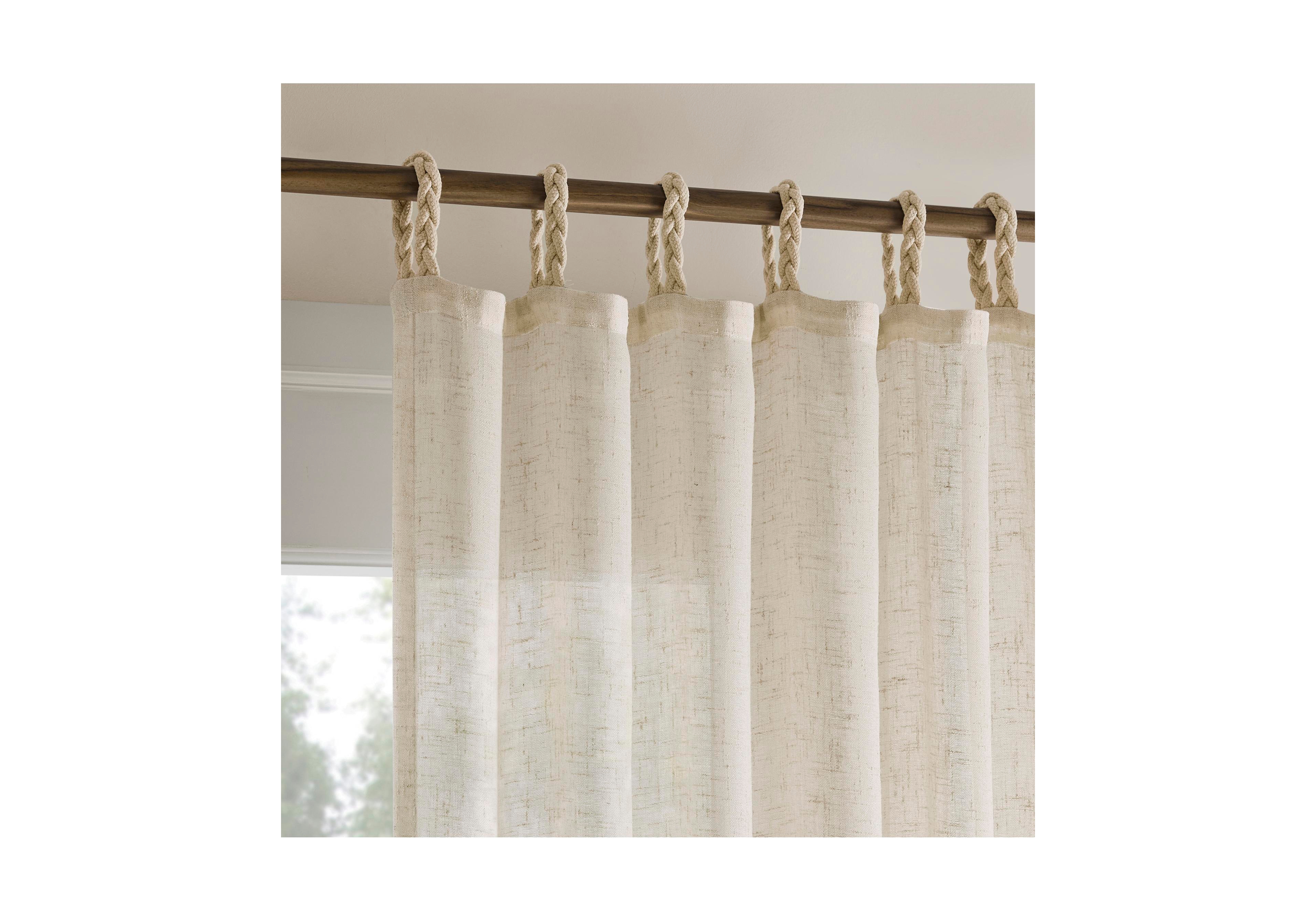 Archaeo Linen Blend Rope Tab Top Curtains