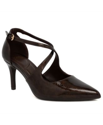 Women's Idoven Pointed Toe T-Strap Pumps