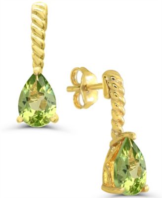 Peridot Earrings (3/4 ct. t.w.) in 14k Gold-Plated Sterling Silver