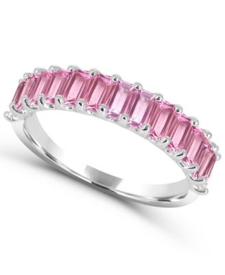 Lab-Grown Pink Sapphire Wedding & Anniversary Band (1-3/4 ct. t.w.) in Sterling Silver