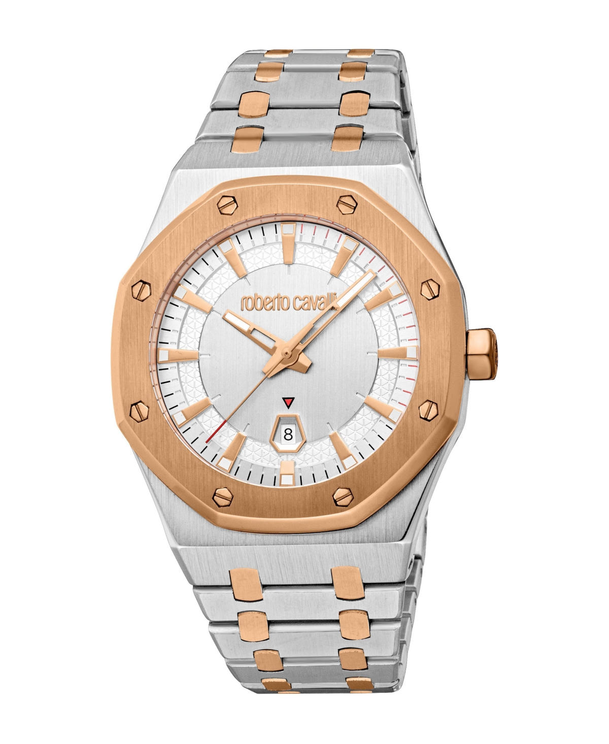 Roberto Cavalli Men's Quartz Two-Tone Stainless Steel Bracelet Watch, 42mm