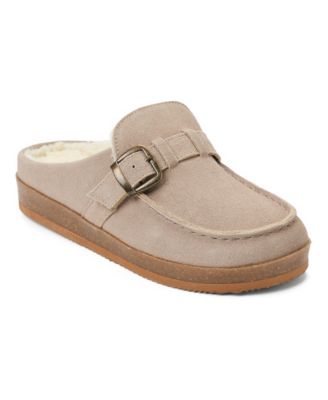Women's Genuine Suede Clog Memory Foam Slippers