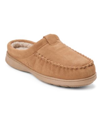 Men's Cow Suede Memory Foam Moc Toe Slippers
