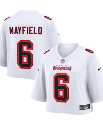 Women's Baker Mayfield White Tampa Bay Buccaneers Cropped Fashion Game Jersey