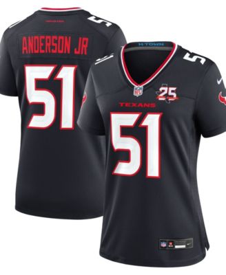 Women's Will Anderson Jr. Navy Houston Texans Team 25th Season Game Jersey