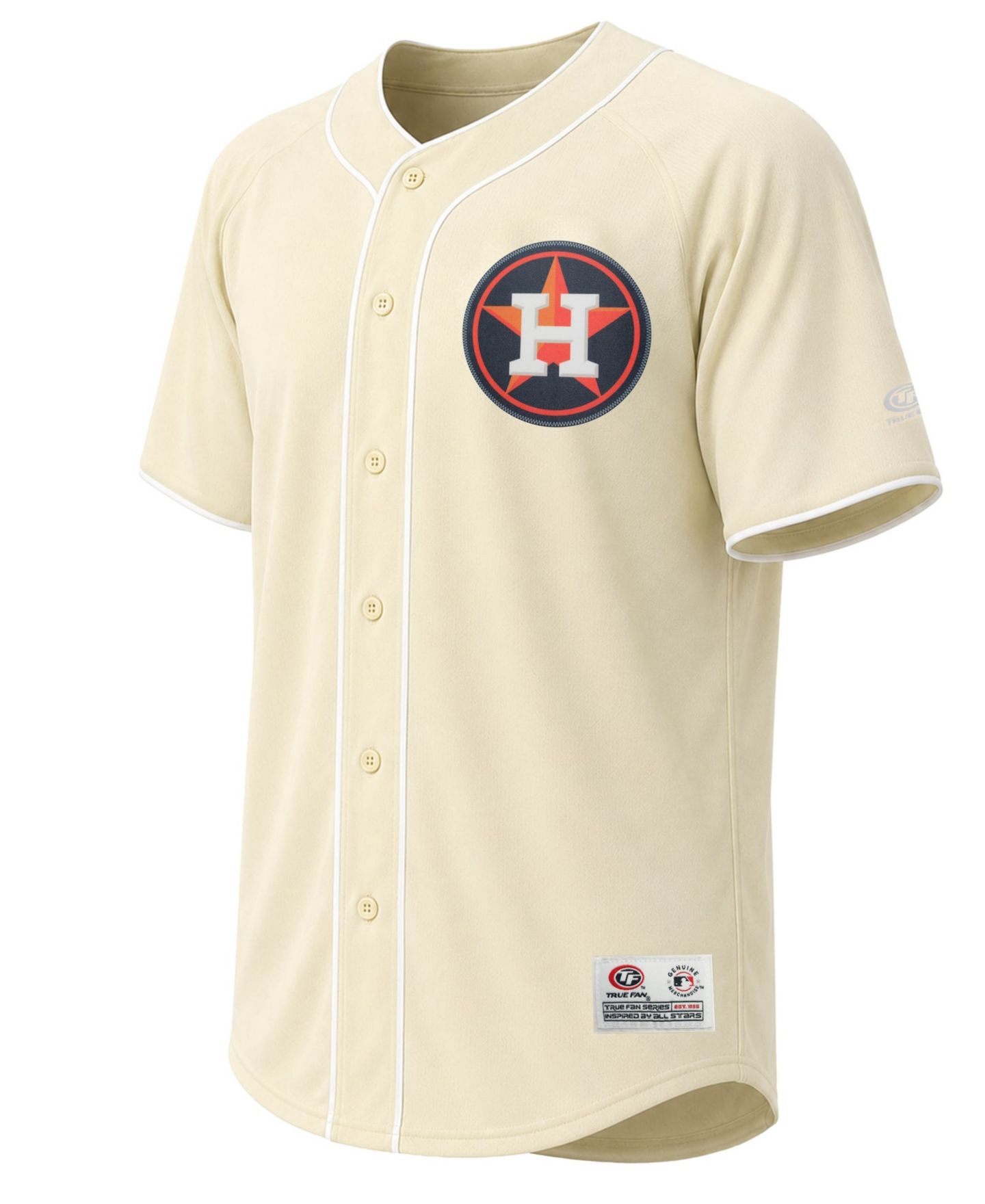 Мужской топ Stitches Cream Houston Astros Fashion Jersey — фото 2