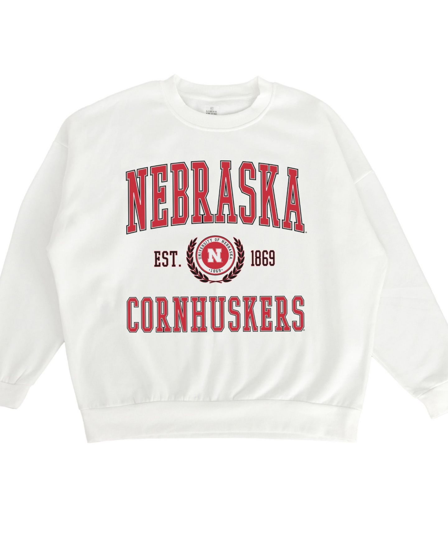 Женская толстовка Gameday Couture White Nebraska Huskers Premium Fleece Drop Shoulder Oversized Pullover — фото 2