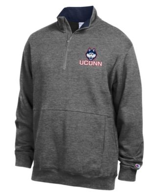 Men's Charcoal UConn Huskies Fleece Quarter-Zip Pullover