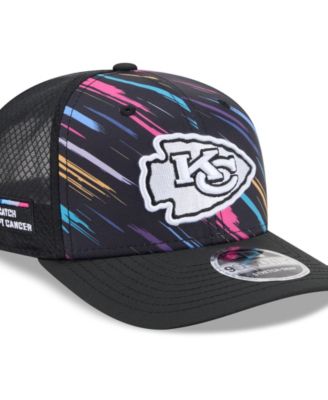 Big Boys' and Girls' Black Kansas City Chiefs 2026 NFL Crucial Catch 9SEVENTY Adjustable Trucker Hat