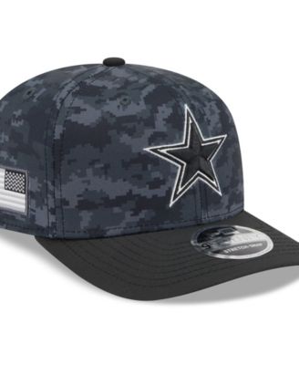 Big Boys' and Girls' Black Dallas Cowboys 2026 Salute To Service 9SEVENTY Adjustable Hat