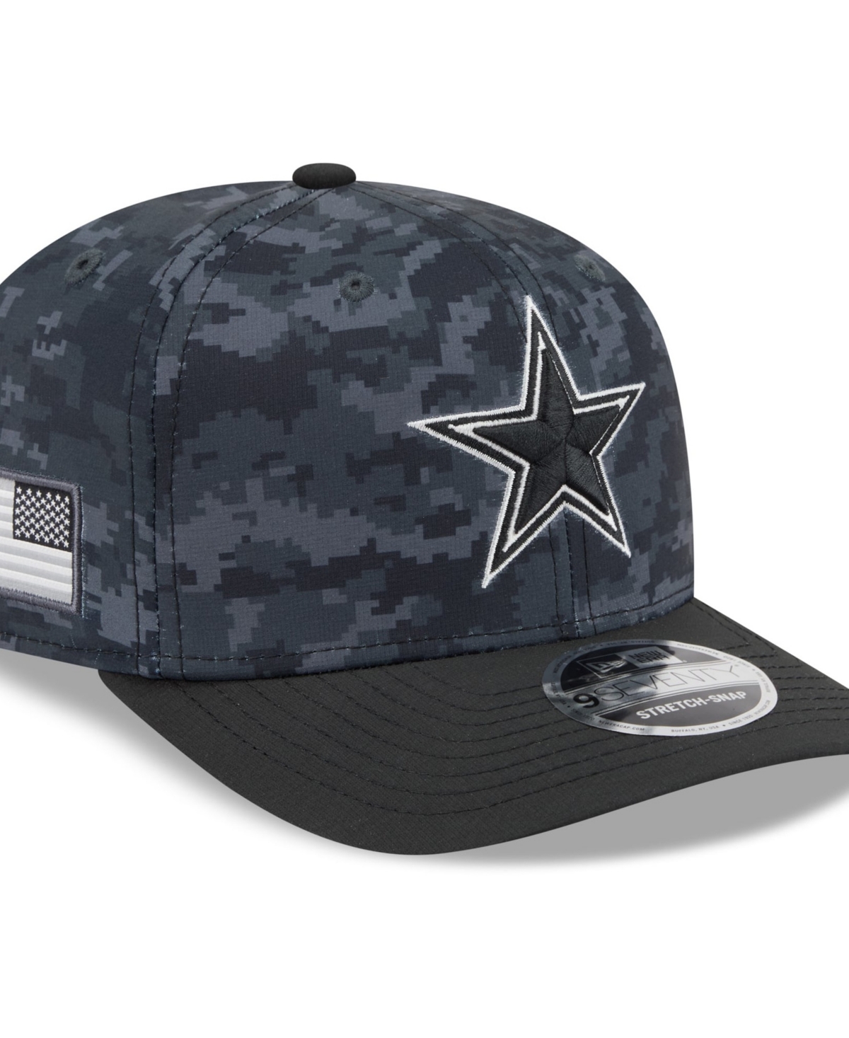 New Era Big Boys' and Girls' Black Dallas Cowboys 2026 Salute To Service 9SEVENTY Adjustable Hat - Black