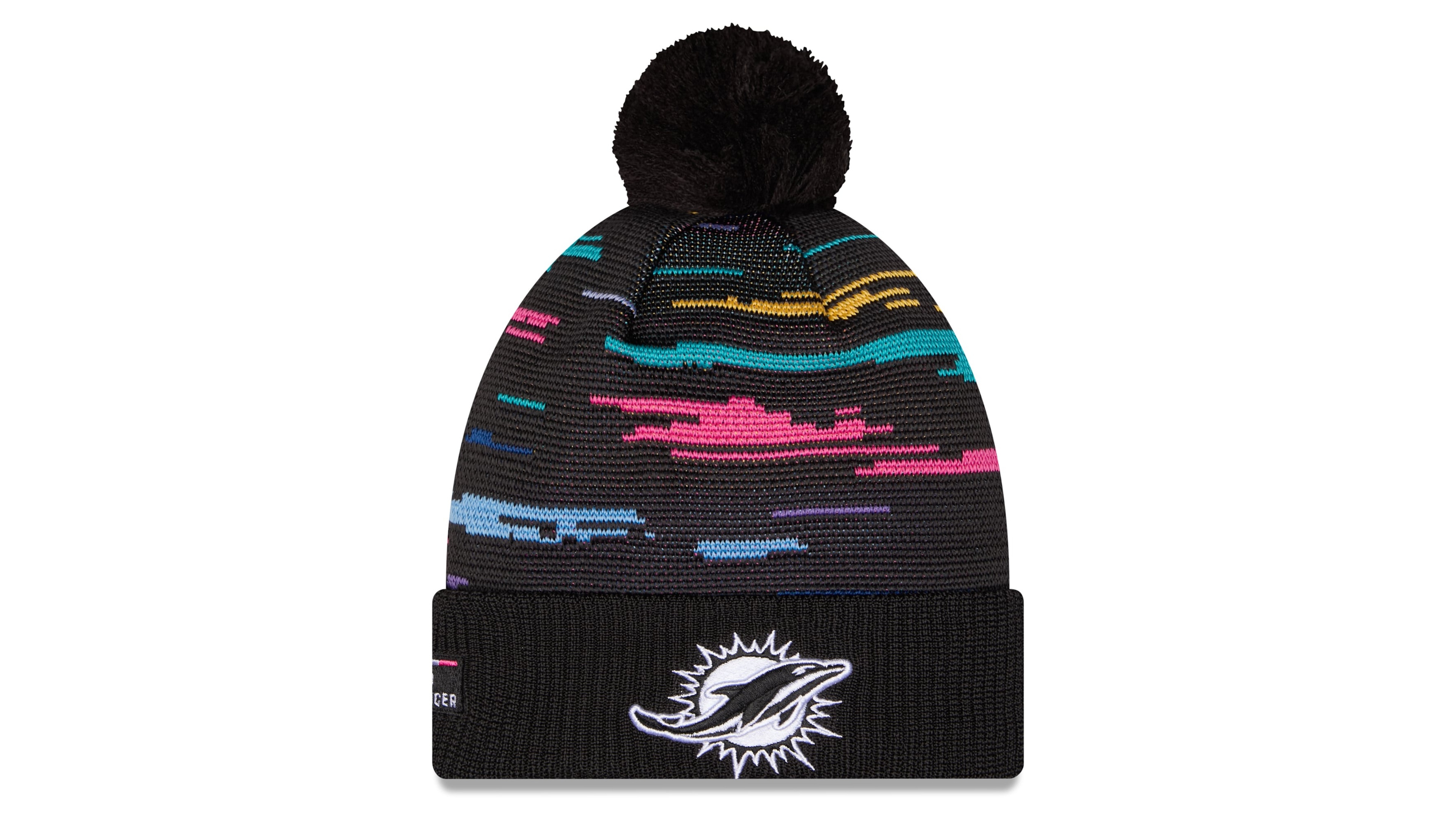 New Era Men's Black Miami Dolphins 2026 Nfl Crucial Catch Cuffed Knit Hat