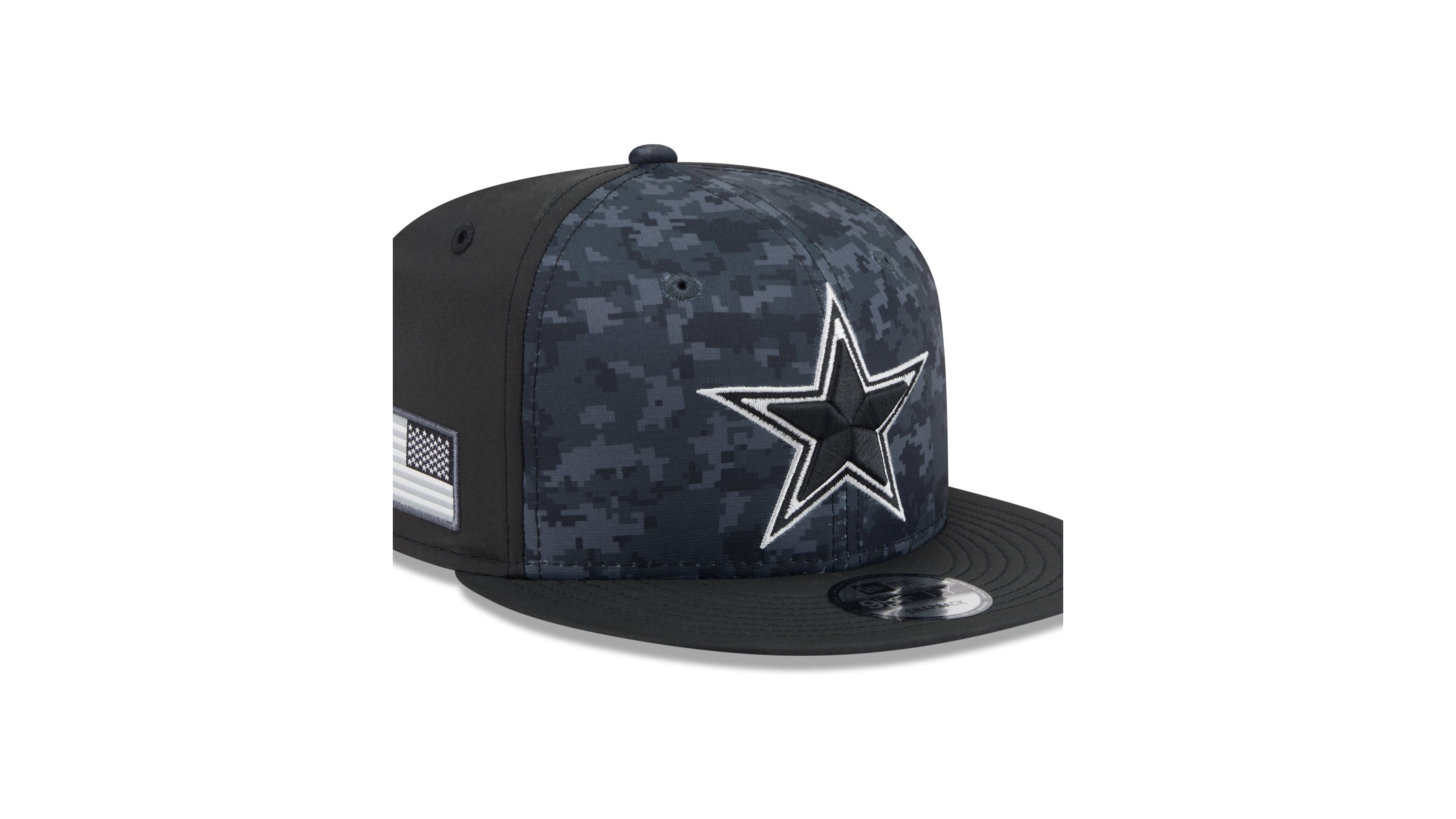 New Era Men's Black Dallas Cowboys 2026 Salute To Service 9FIFTY Snapback Hat