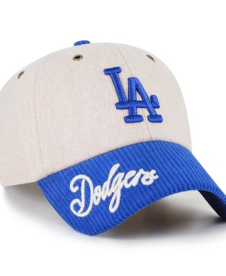 Women's  Natural/Royal Los Angeles Dodgers Rope Script Clean Up Adjustable Hat