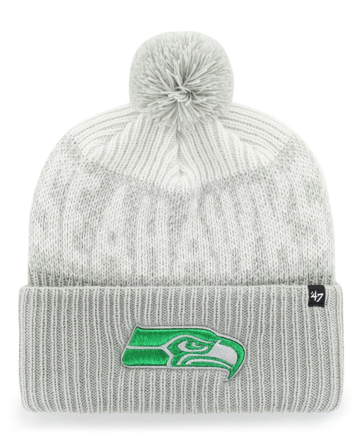 '47 Brand Men's Gray Seattle Seahawks Rivalries Collection Bone Chill Cuffed Pom Knit Hat - Gray