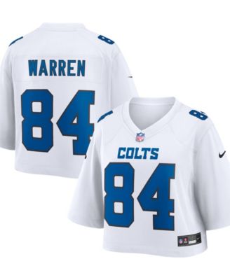 Women's Tyler Warren White Indianapolis Colts Cropped Fashion Game Jersey