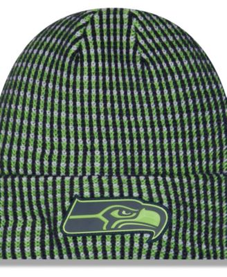 Men's Neon Green Seattle Seahawks 2026 Sideline Cold Weather Cuffed Knit Hat