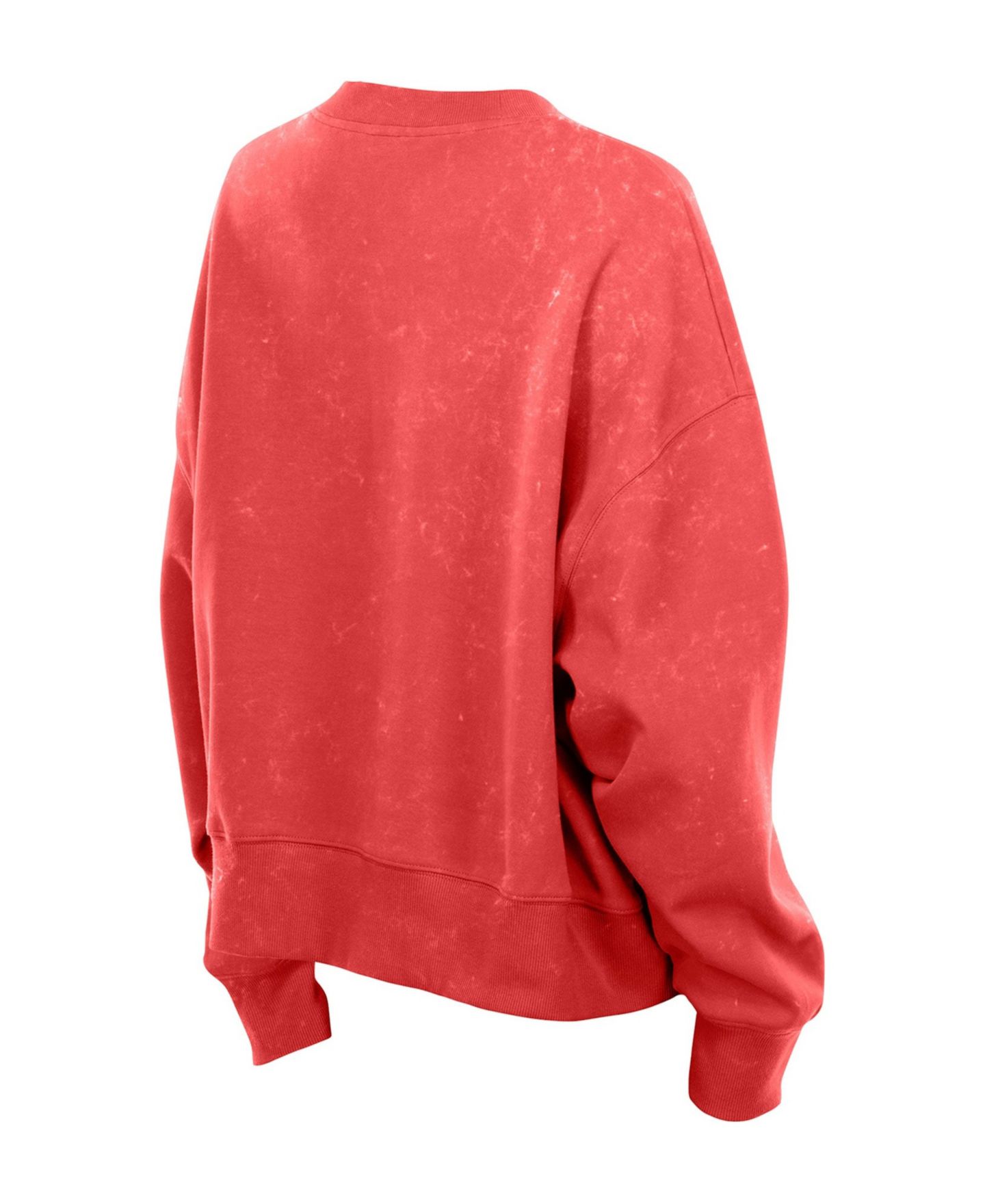 Женская толстовка New Era Scarlet San Francisco 49ers Throwback Mineral Wash Boxy Fleece Crewneck — фото 2
