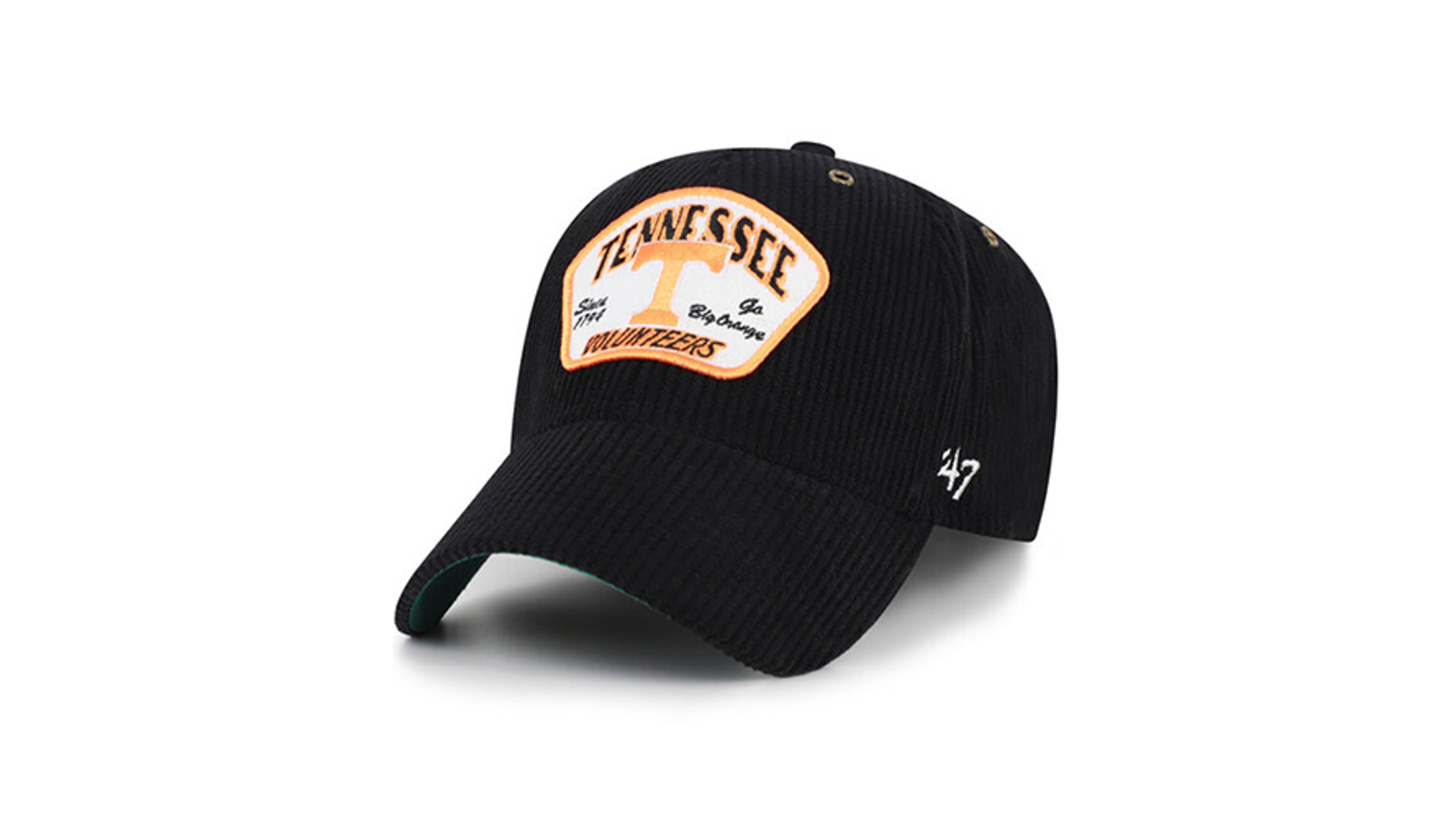 '47 Brand Men's and Women's Black Tennessee Volunteers Accordia Corduroy Mvp Adjustable Hat