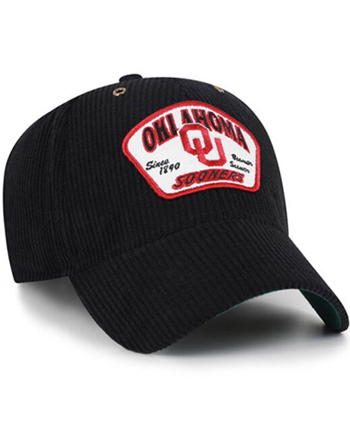 Кепка '47 Brand Black Oklahoma Sooners Accordia Corduroy MVP Adjustable Hat — фото 4