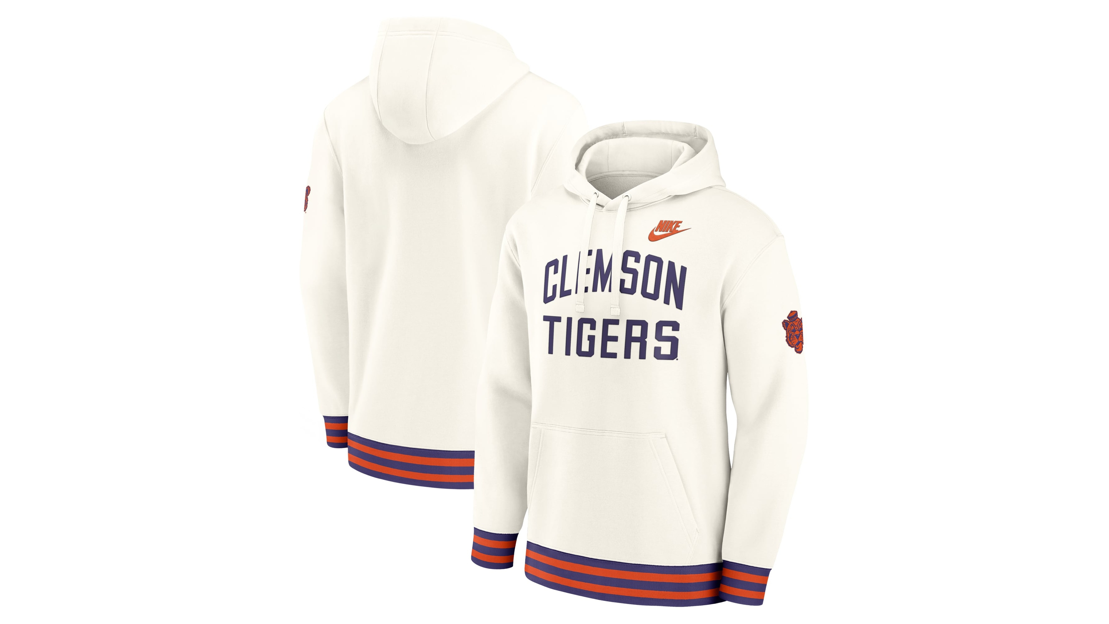 Nike Men's Cream Clemson Tigers Legacy Retro Pullover Hoodie