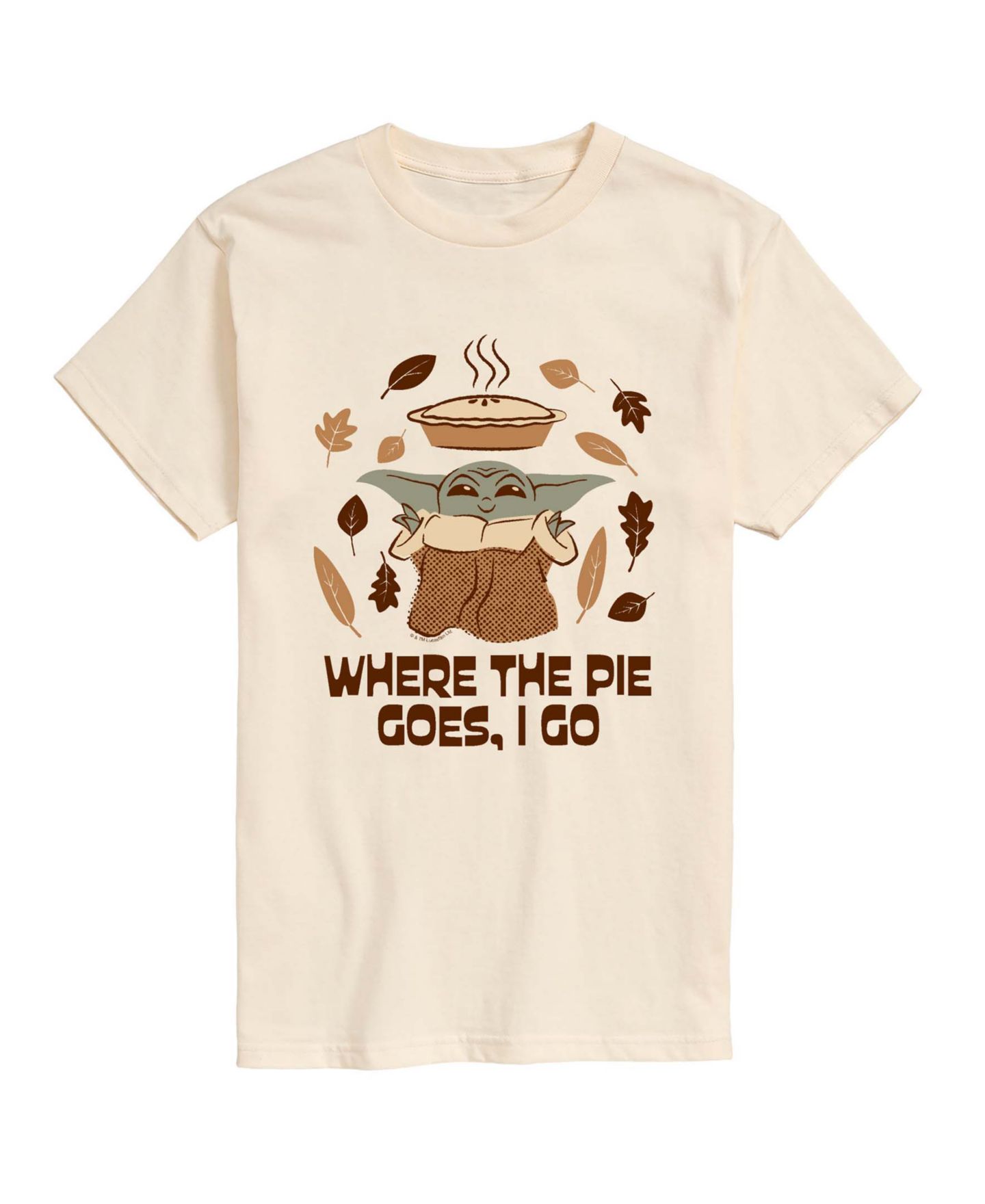 Мужская футболка AIRWAVES Pie Goes Thanksgiving Graphic Regular-Fit, цвет: Кремовый — фото 1
