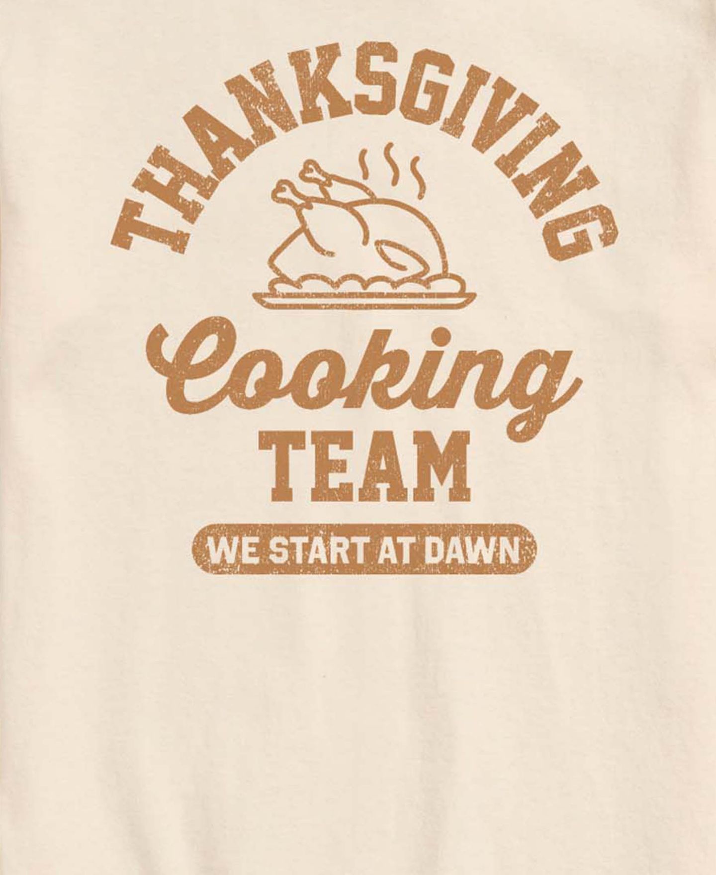 Мужская футболка AIRWAVES Thanksgiving Cooking Team Graphic, цвет: Кремовый — фото 3