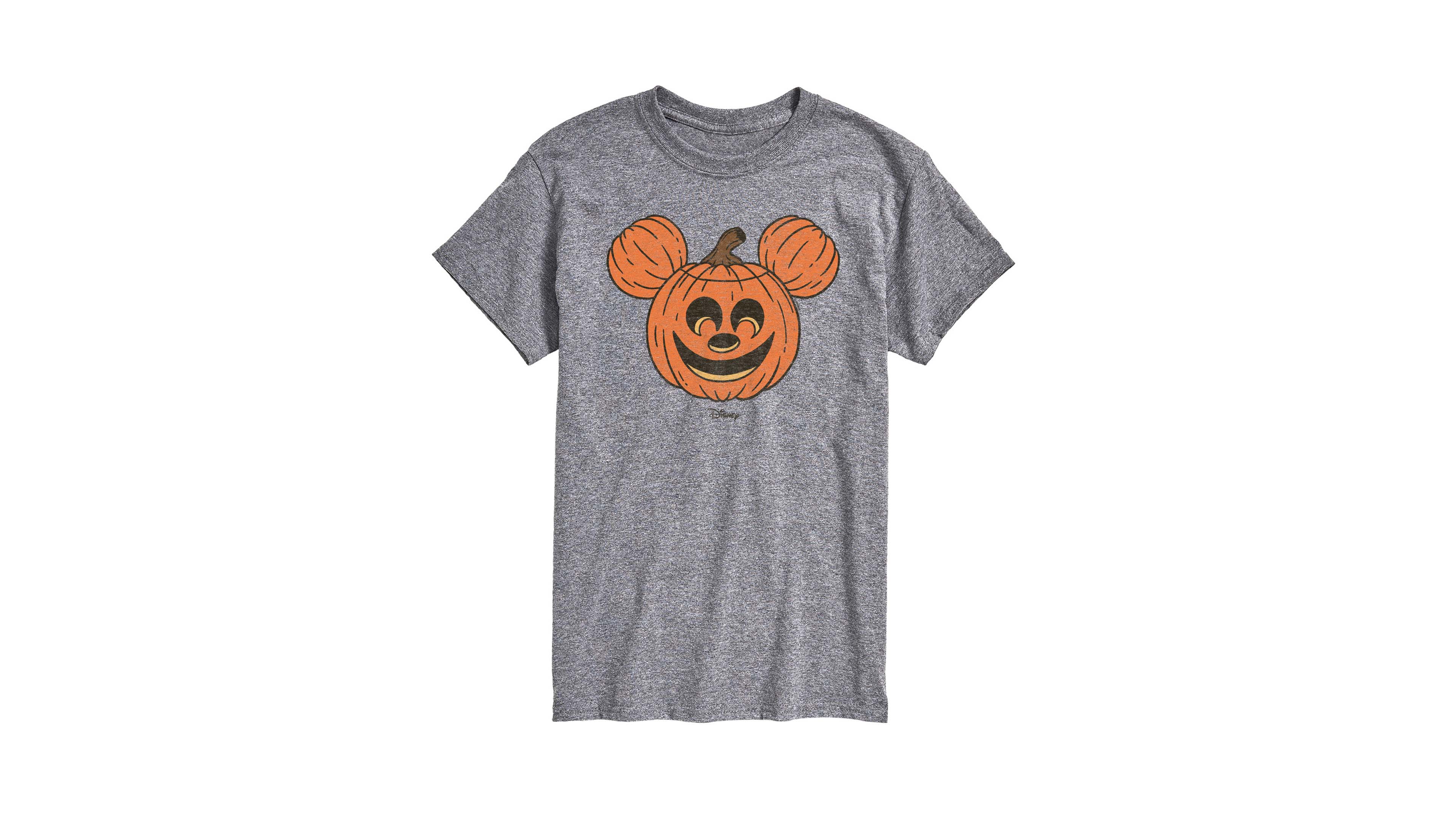 Airwaves Men's Mickey Mouse Pumpkin Graphic Short Sleeve Crewneck T-Shirt