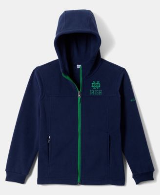Big Boys' and Girls' Blue Notre Dame Fighting Irish Flanker Fleece Full-Zip Hoodie