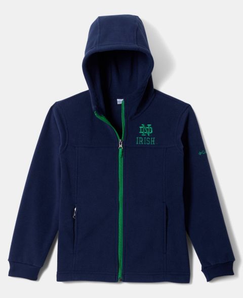 Детское худи Columbia Blue Notre Dame Fighting Irish Flanker Fleece Full-Zip