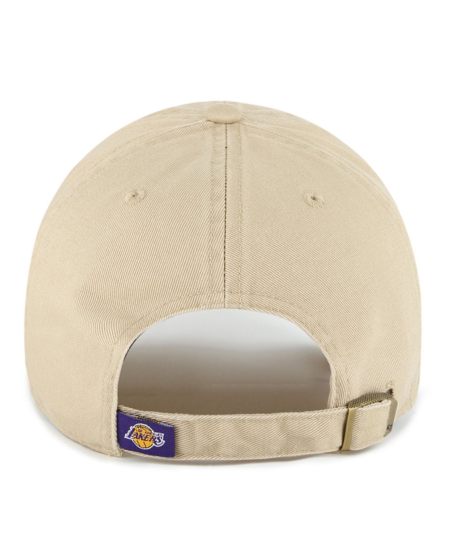 Мужская кепка '47 Brand Khaki Los Angeles Lakers Logo Clean Up Adjustable Hat — фото 2