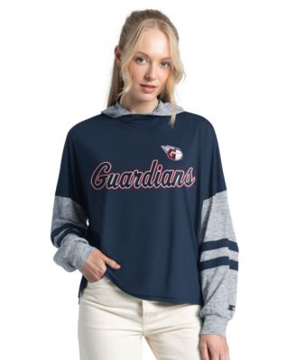 Women's Navy Cleveland Guardians Fuel Up Lightweight Hoodie