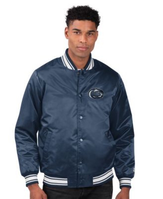 Men's Navy Penn State Nittany Lions Core Satin Varsity Full-Snap Jacket
