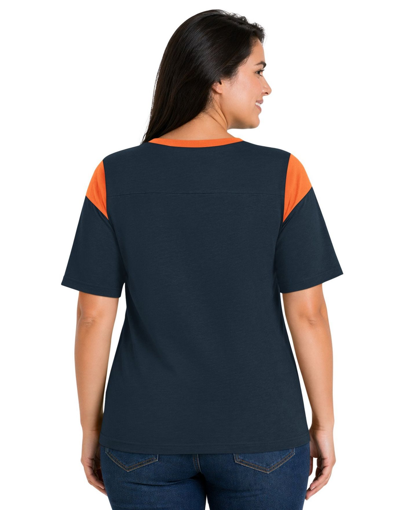 Женская футболка Starter Navy Chicago Bears Plus Size Linebacker Slub — фото 3
