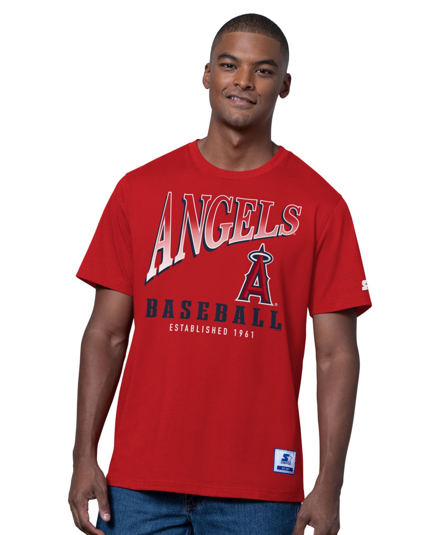 Мужские футболки Starter Red/Heather Gray Los Angeles Angels, 2-Pack — фото 5