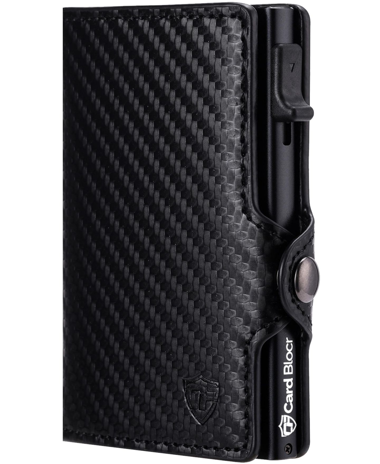 Мужской кошелёк Conceal Plus Card Blocr RFID Blocking Card Holder Pop Up Wallet for Men - Minimalist Front Pocket Wallet with Internal Cash ID Storage, цвет: Чёрный красный — фото 11