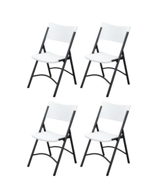 4 Pack Metal Folding Chairs Sturdy Design Great for Outdoor Parties Classrooms Multi Purpose Use
