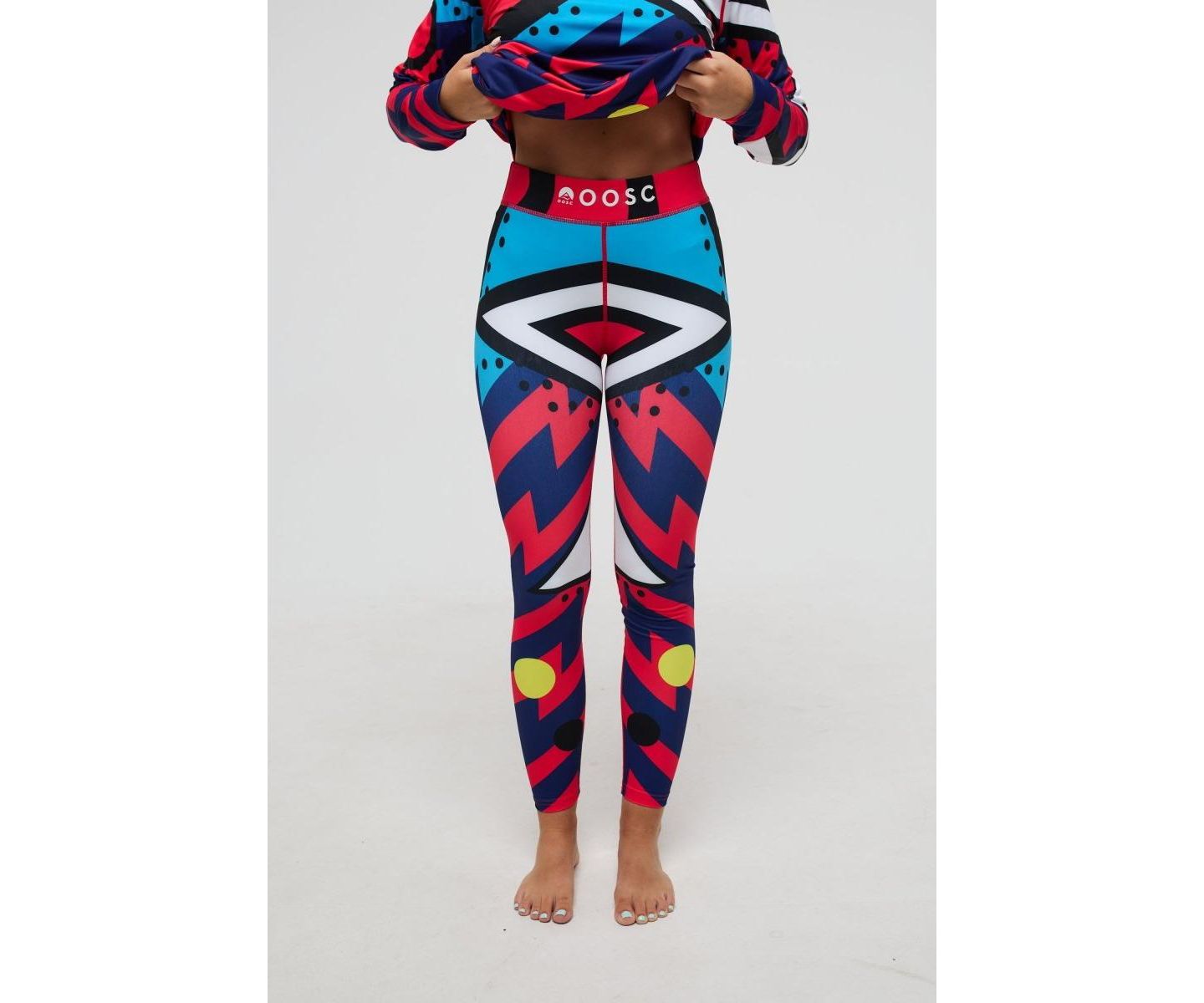 Женские леггинсы OOSC Fresh Prince Baselayer, цвет: Geometric Pattern. — фото 2
