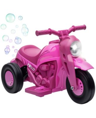 6V 3-Wheel Kids Ride-On Motorcycle with Bubble Function, LED Headlight and Music