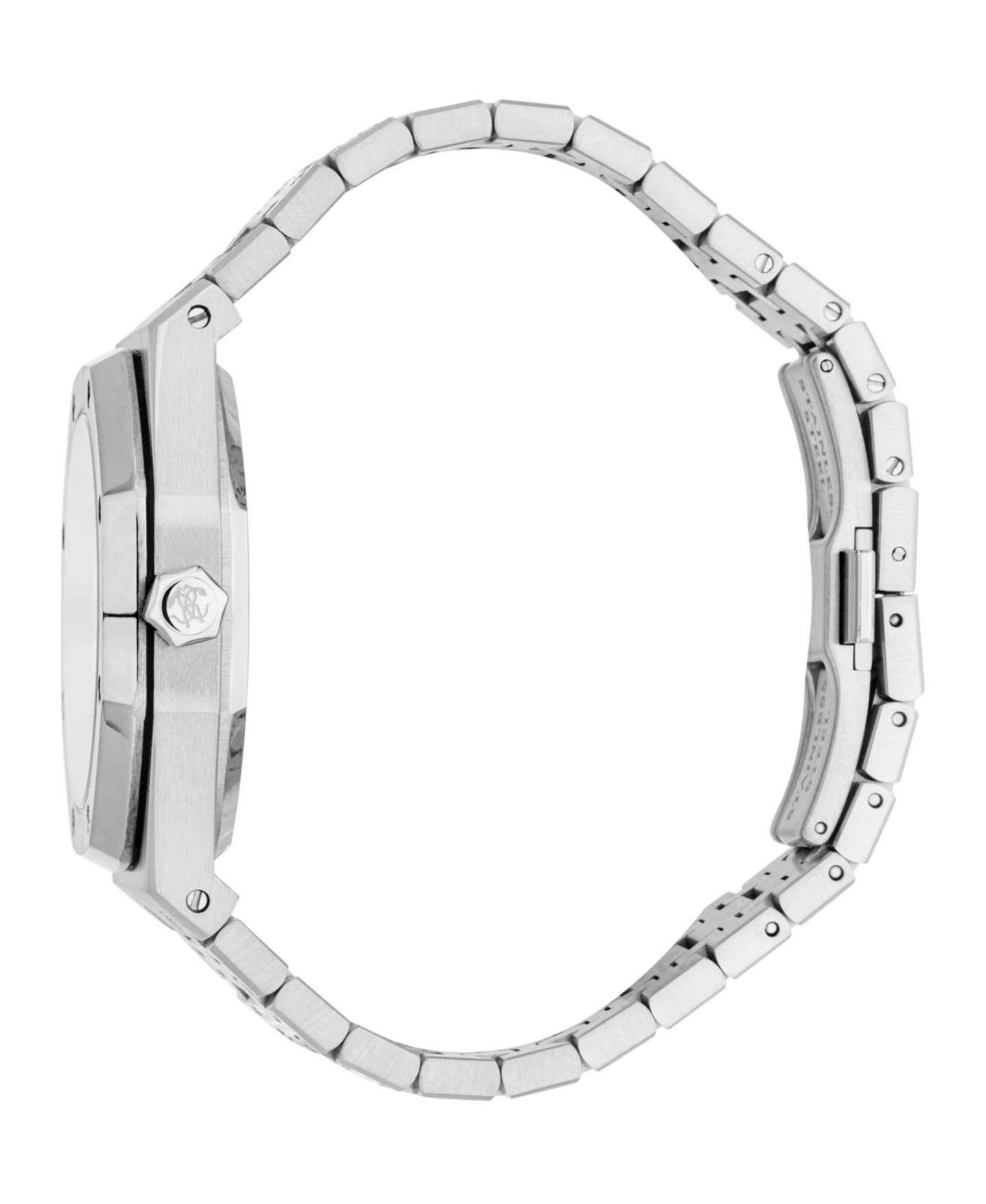 Мужские часы Roberto Cavalli Quartz Stainless Steel Bracelet Watch, 42mm, цвет: Серебряный — фото 2