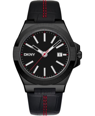 Men's Quartz Leather Strap Watch