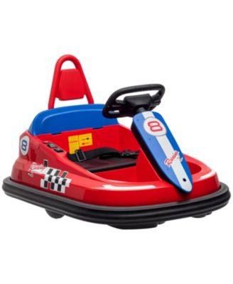6V Kids Electric Bumper Car with 360-Degree Spin and LED Edging, 18-48 Months