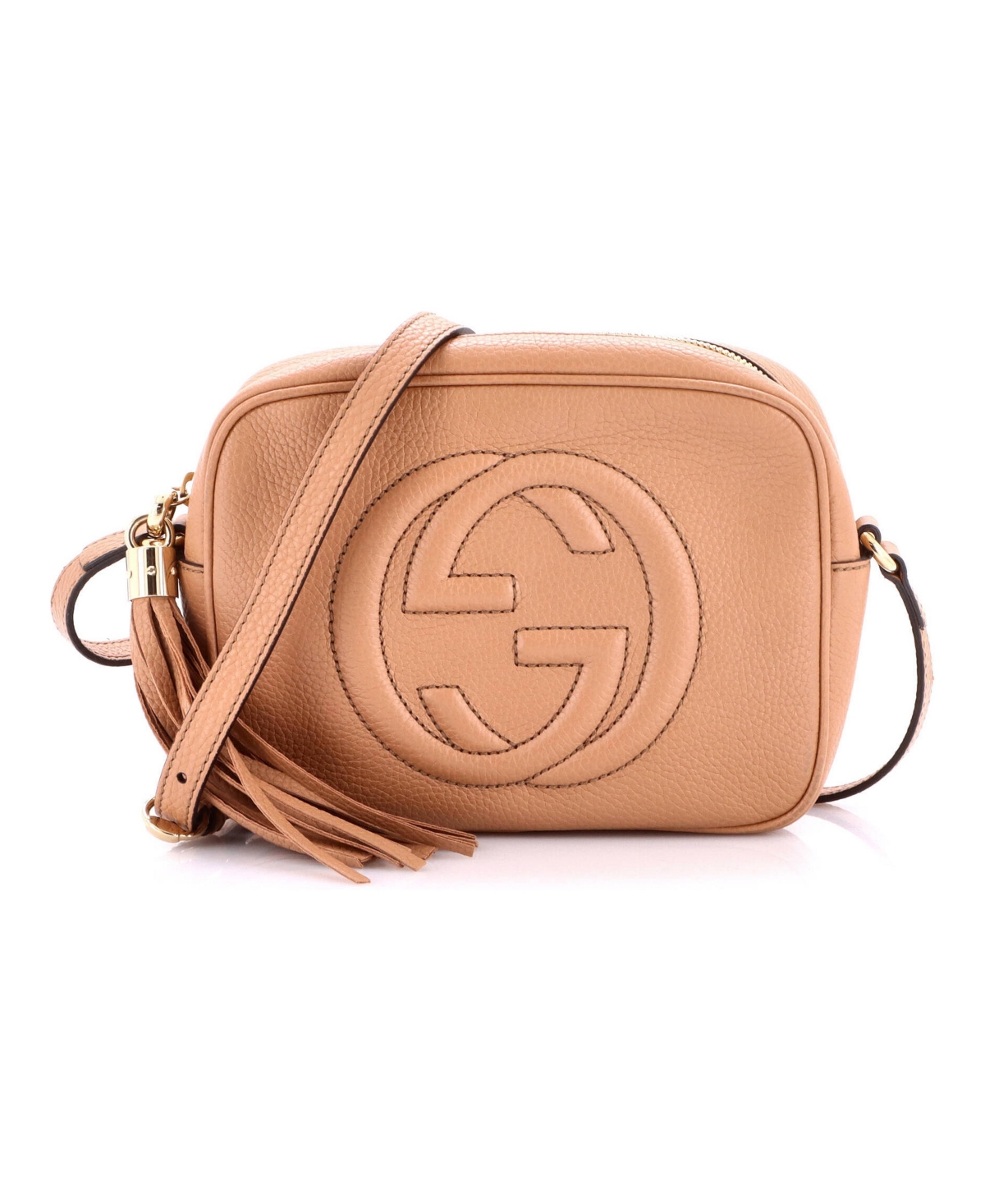 Pre-Owned Gucci Small Soho Disco Crossbody Bag Leather - Natural