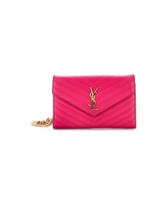 Medium Classic Monogram Wallet on Chain Matelasse Chevron Leather